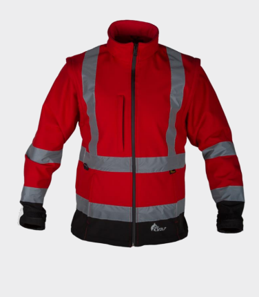 CW0022 Hİ-VİS BOLD KOLLARI ÇIKMALI SOFTSHELL MONT 
